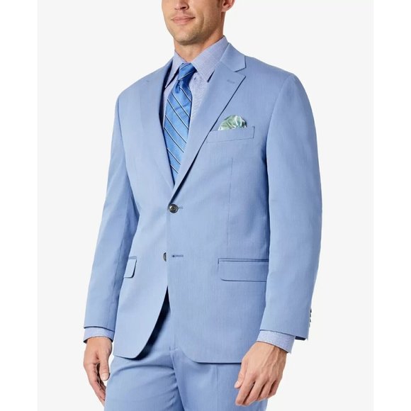 SEAN JOHN Men's Classic-Fit Solid Suit Jacket Blazer Blue Size 36R MSRP $360